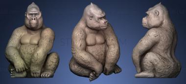 3D мадэль Золотая горилла 3D (STL)